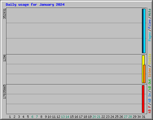 Daily usage for January 2024